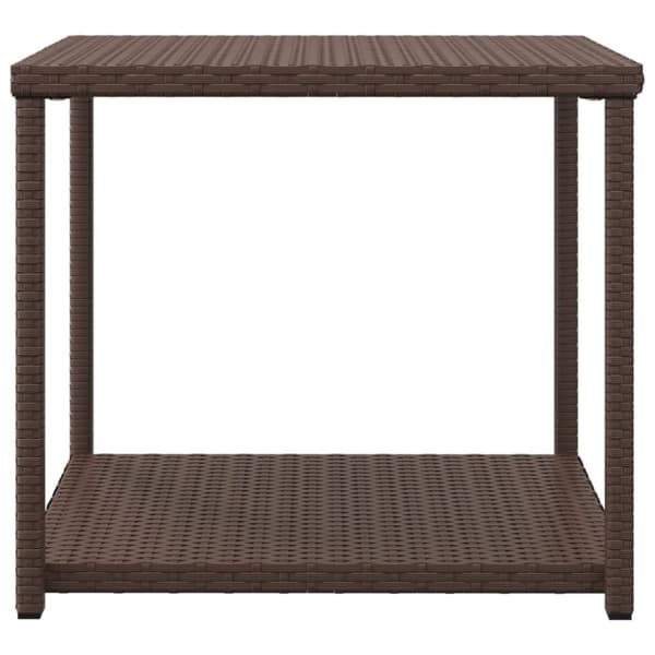 vidaXL sidebord 55x45x49 cm polyrattan brun