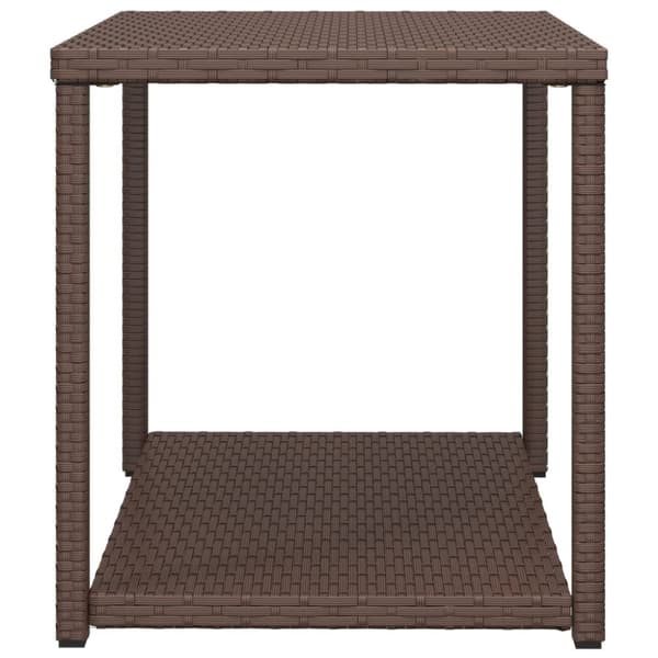 vidaXL sidebord 55x45x49 cm polyrattan brun