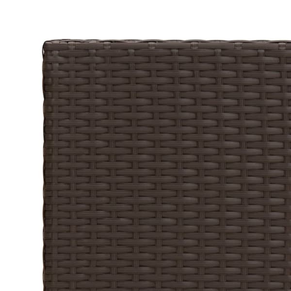 vidaXL sidebord 55x45x49 cm polyrattan brun