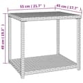 Miniatyrbillede 6 af 6: vidaXL sidebord 55x45x49 cm polyrattan brun
