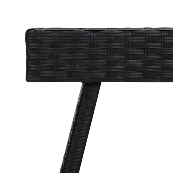 vidaXL foldbart sidebord 60x40x38 cm polyrattan sort