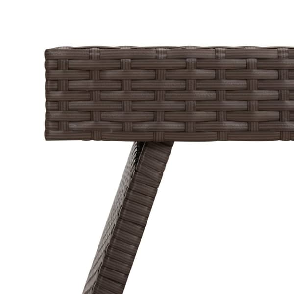 vidaXL foldbart sidebord 60x40x38 cm polyrattan brun