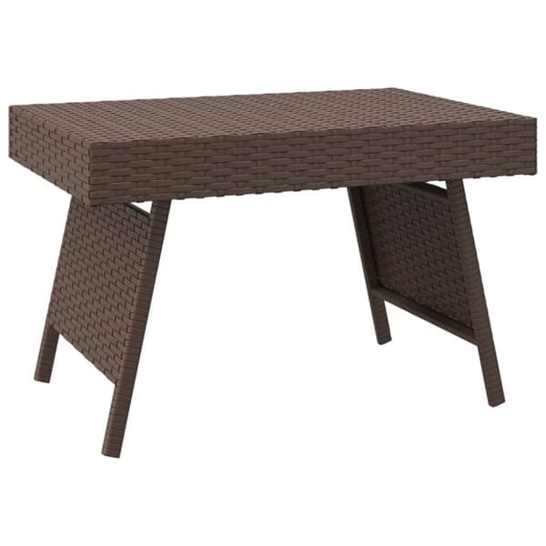 vidaXL foldbart sidebord 60x40x38 cm polyrattan brun