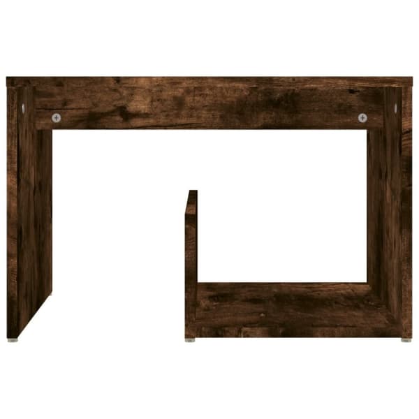 vidaXL sidebord 59x36x38 cm konstrueret træ røget egetræsfarve