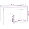 Miniatyrbillede 7 af 7: vidaXL sidebord 59x36x38 cm konstrueret træ røget egetræsfarve