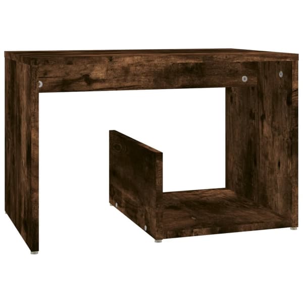 vidaXL sidebord 59x36x38 cm konstrueret træ røget egetræsfarve
