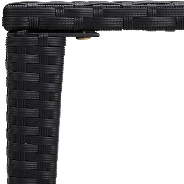 vidaXL indskudsborde 3 stk. polyrattan sort