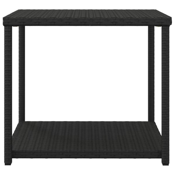 vidaXL sidebord 55x45x49 cm polyrattan sort