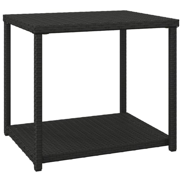vidaXL sidebord 55x45x49 cm polyrattan sort