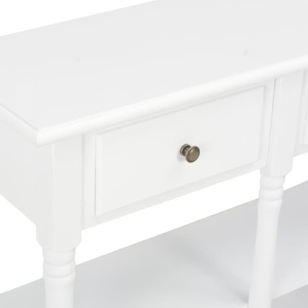 vidaXL Konsolbord vit 110x30x76 cm konstruerat trä