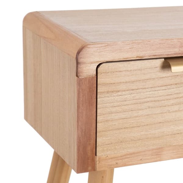 Konsol HONEY Natur Paulonia træ Træ MDF 110 x 30 x 78 cm