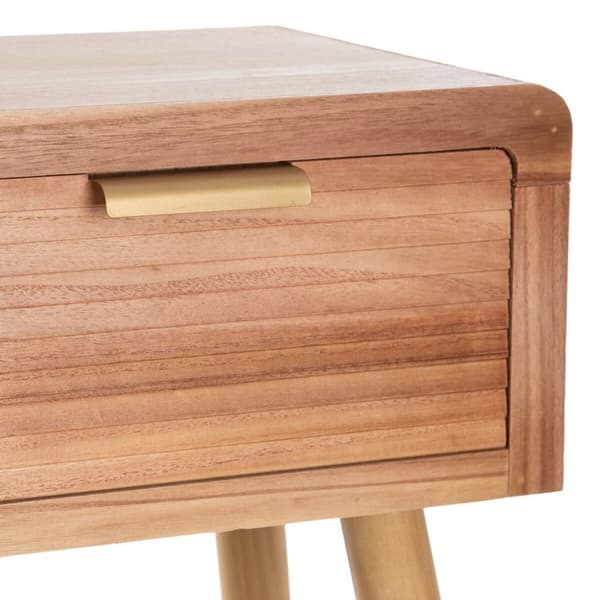 Konsol HONEY Natur Paulonia træ Træ MDF 110 x 30 x 78 cm