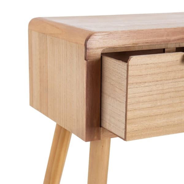 Konsol HONEY Natur Paulonia træ Træ MDF 110 x 30 x 78 cm