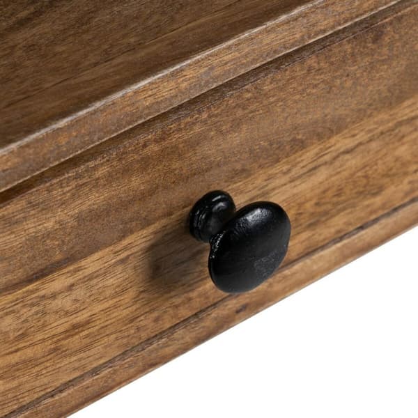 Konsol LIVU Sort Natur Jern Mangotræ 117 x 36,5 x 75 cm