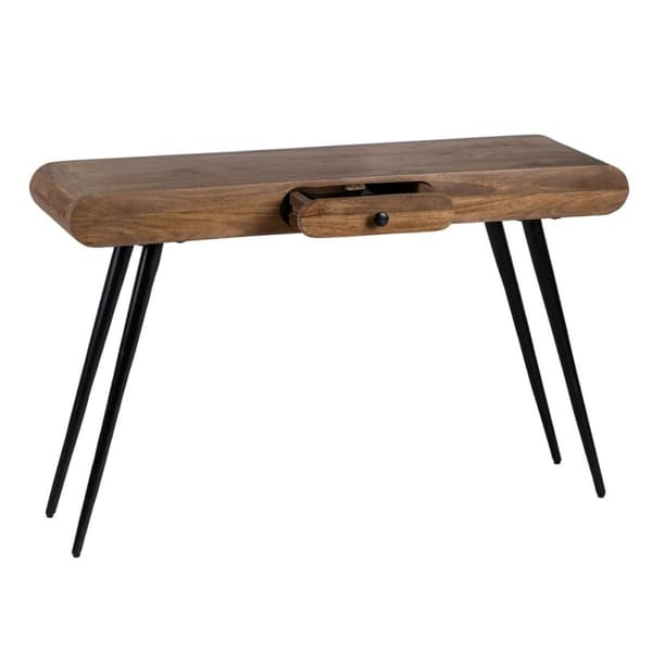 Konsol LIVU Sort Natur Jern Mangotræ 117 x 36,5 x 75 cm