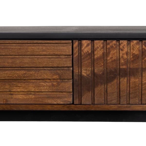 Konsol ABNER Brun Sort Metal Jern Mangotræ 110 x 40 x 76 cm