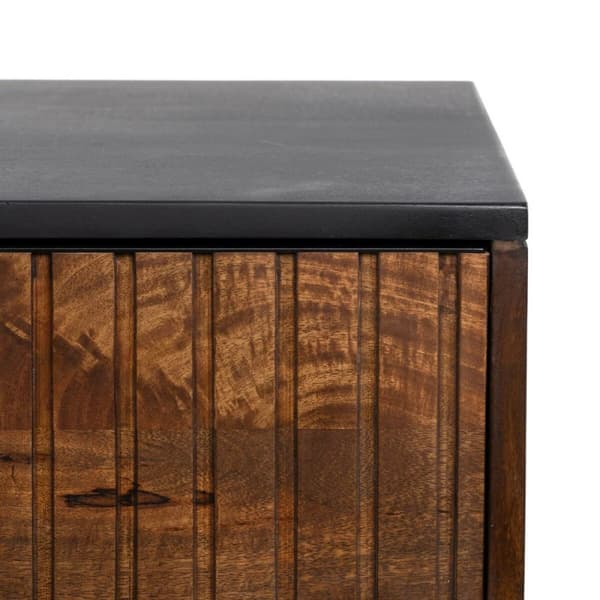 Konsol ABNER Brun Sort Metal Jern Mangotræ 110 x 40 x 76 cm