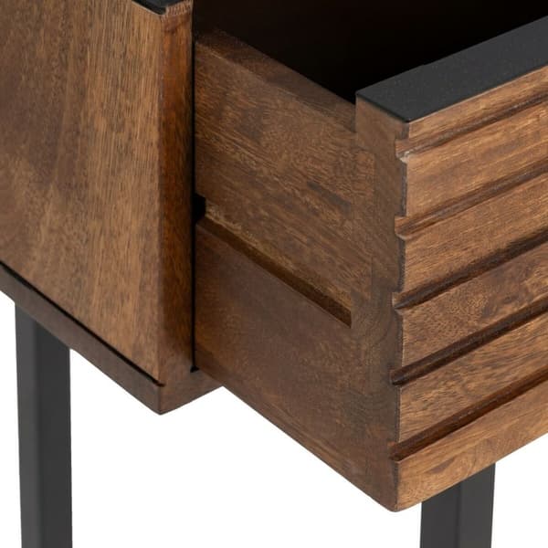 Konsol ABNER Brun Sort Metal Jern Mangotræ 110 x 40 x 76 cm