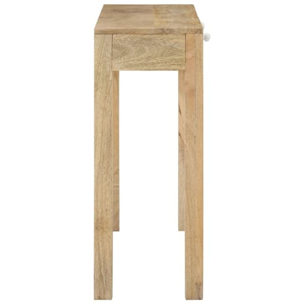 vidaXL konsolbord 110x30x75 cm massivt mangotræ afbleget