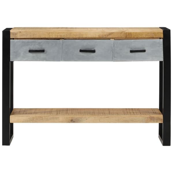 vidaXL Konsollbord 110x30x76 cm grovt heltre mangotre