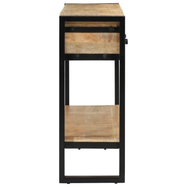 vidaXL Konsollbord 110x30x76 cm grovt heltre mangotre