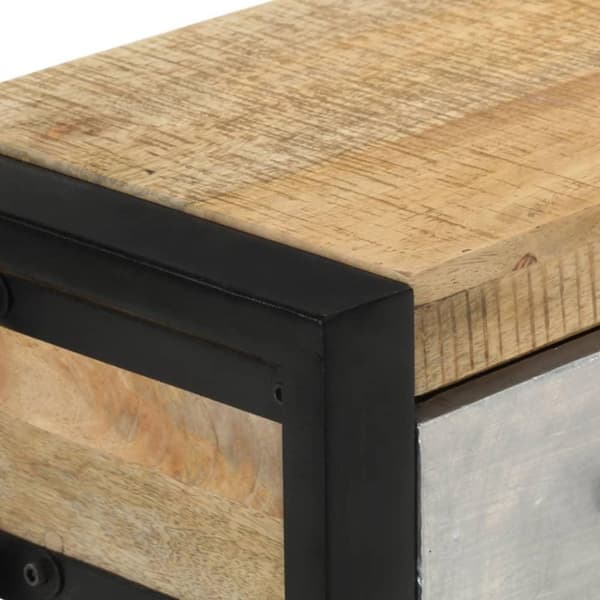 vidaXL Konsollbord 110x30x76 cm grovt heltre mangotre