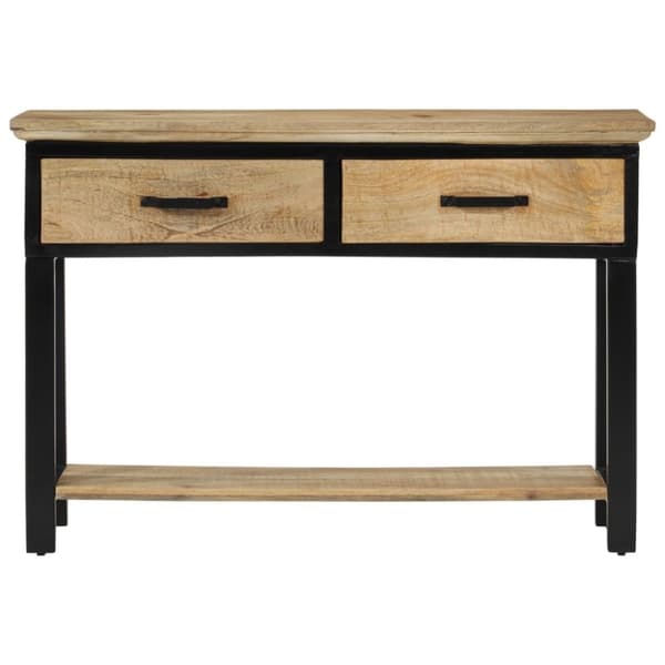 vidaXL Konsolipöytä 110x30x75 cm täysi karkea mangopuu