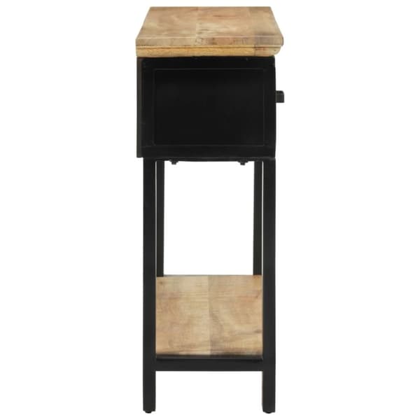 vidaXL Konsollbord 110x30x75 cm grovt heltre mangotre