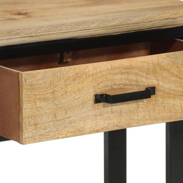 vidaXL Konsollbord 110x30x75 cm grovt heltre mangotre