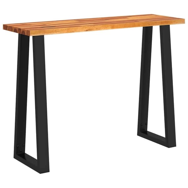 vidaXL konsolbord med naturlig kant 110x35x80 cm massivt akacietræ