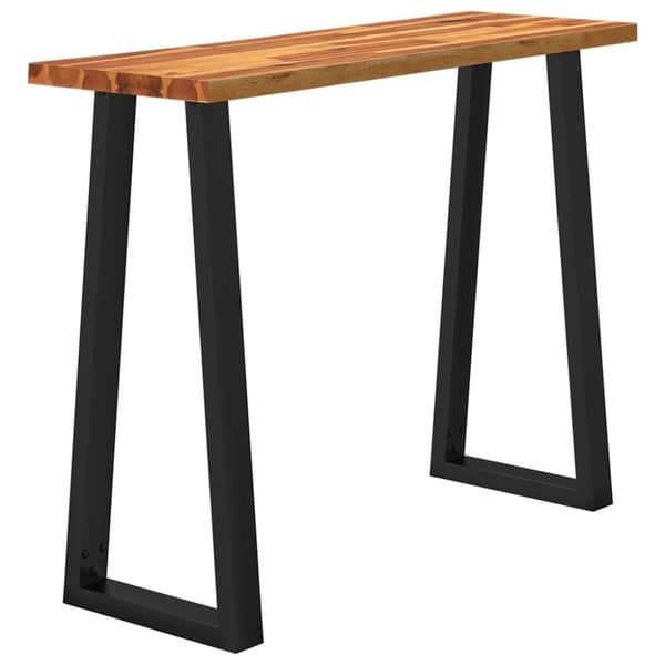 vidaXL konsolbord med naturlig kant 110x35x80 cm massivt akacietræ