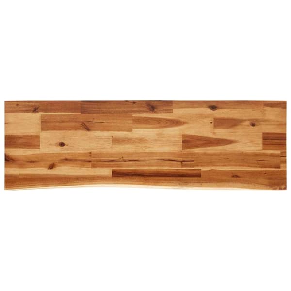 vidaXL konsolbord med naturlig kant 110x35x80 cm massivt akacietræ