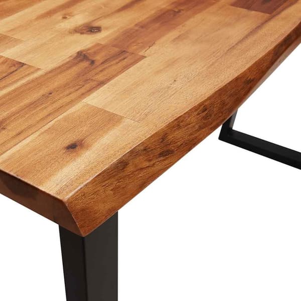 vidaXL konsolbord med naturlig kant 110x35x80 cm massivt akacietræ