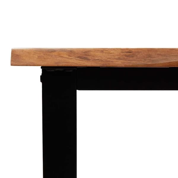 vidaXL konsolbord med naturlig kant 110x35x80 cm massivt akacietræ