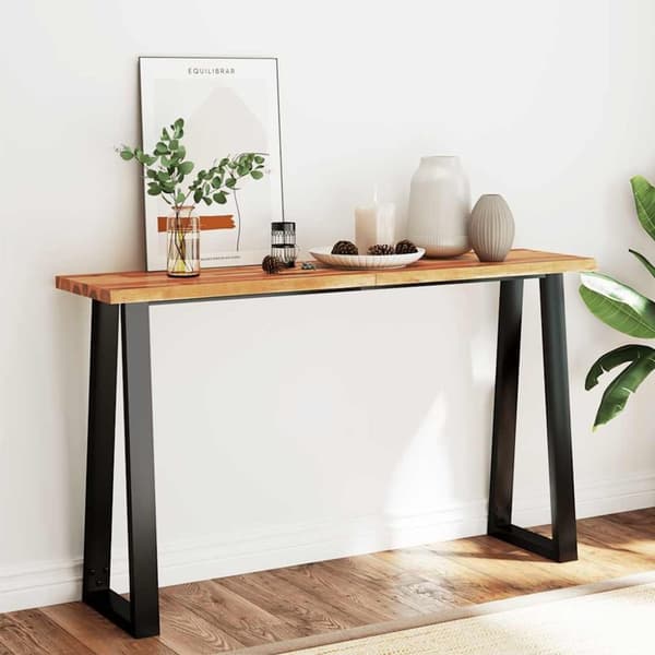 vidaXL kosolbord med naturlig kant 140x40x80 cm massivt akacietræ