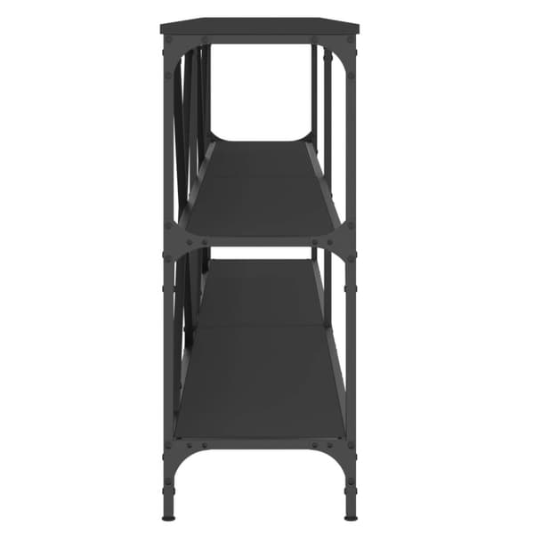 vidaXL Konsolbord svart 200x30x75 cm konstruerat trä och järn
