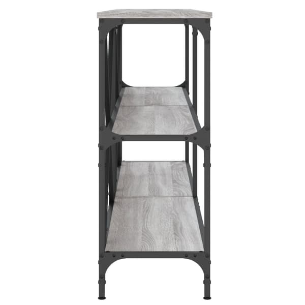 vidaXL konsolbord 160x30x75 cm konstrueret træ og jern grå sonoma-eg