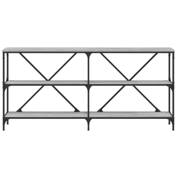 vidaXL Salongbord grå sonoma 160x30x75 cm konstruert tre og jern