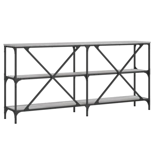 vidaXL Salongbord grå sonoma 160x30x75 cm konstruert tre og jern
