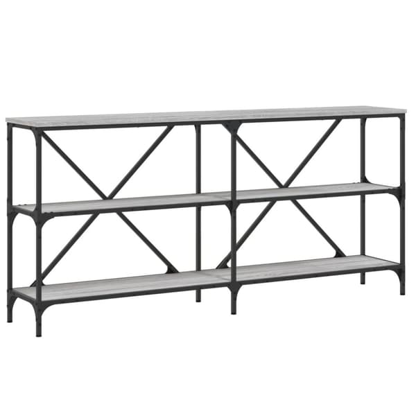 vidaXL Salongbord grå sonoma 160x30x75 cm konstruert tre og jern