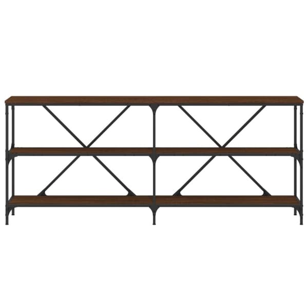 vidaXL Salongbord brun eik 180x30x75 cm konstruert tre og jern