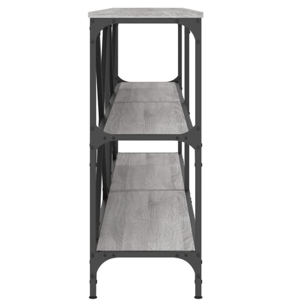 vidaXL konsolbord 180x30x75 cm konstrueret træ og jern grå sonoma-eg
