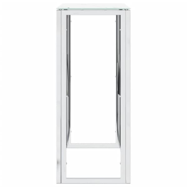 vidaXL Avlastningsbord silver 70x30x70 cm rostfritt stål och glas
