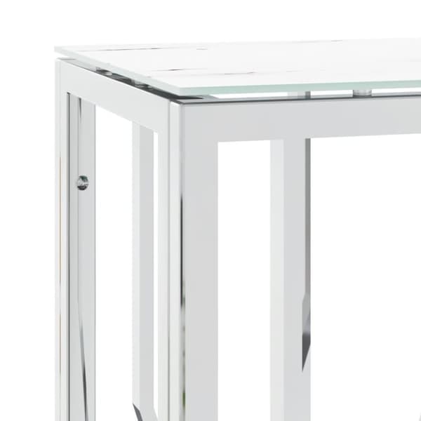 vidaXL Avlastningsbord silver 70x30x70 cm rostfritt stål och glas