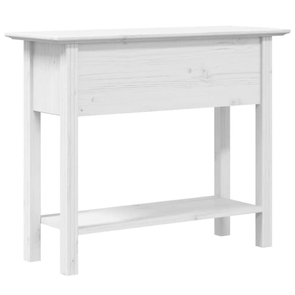 vidaXL konsolbord BODO 91x35x74 cm massivt fyrretræ hvid