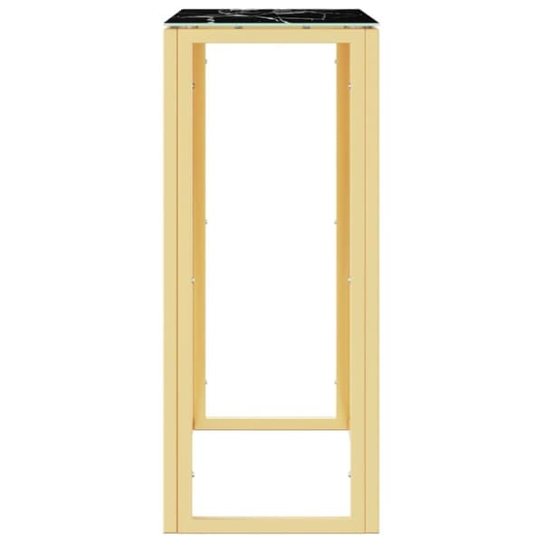 vidaXL konsolbord 70x30x70 cm rustfrit stål og glas guldfarvet