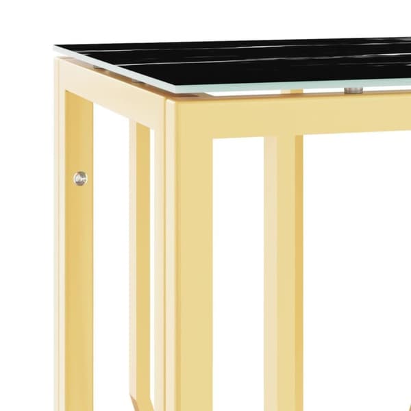 vidaXL konsolbord 70x30x70 cm rustfrit stål og glas guldfarvet