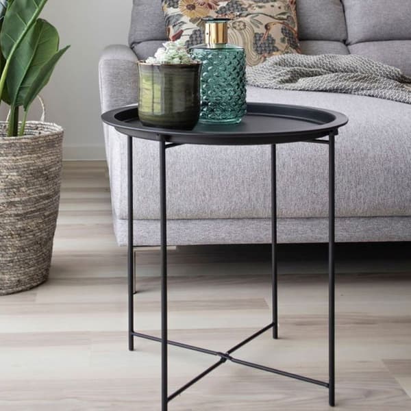 444243 House Nordic Anne Sidobord 47 cm Runt Svart