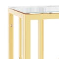 Miniatyrbillede 4 af 7: vidaXL konsolbord 70x30x70 cm rustfrit stål og glas guldfarvet