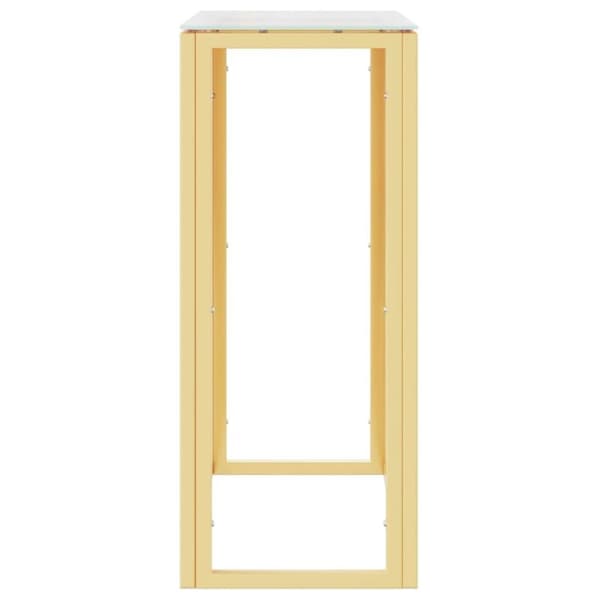 vidaXL Avlastningsbord guld 70x30x70 cm rostfritt stål och glas
